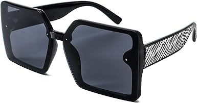 Photo 1 of Dollger Oversized Square Sunglasses for women men, Fashion Vintage Big Frame Sun Glasses Trendy Large Shades UV400 Protection
