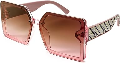 Photo 1 of Dollger Oversized Square Sunglasses for women men, Fashion Vintage Big Frame Sun Glasses Trendy Large Shades UV400 Protection
