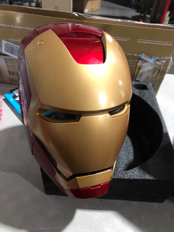 Photo 4 of  Iron-man MK 5 Helmet Wearable Iron-man Mask Kids Toys Birthday Christmas Gift. Makes noise and lights up
