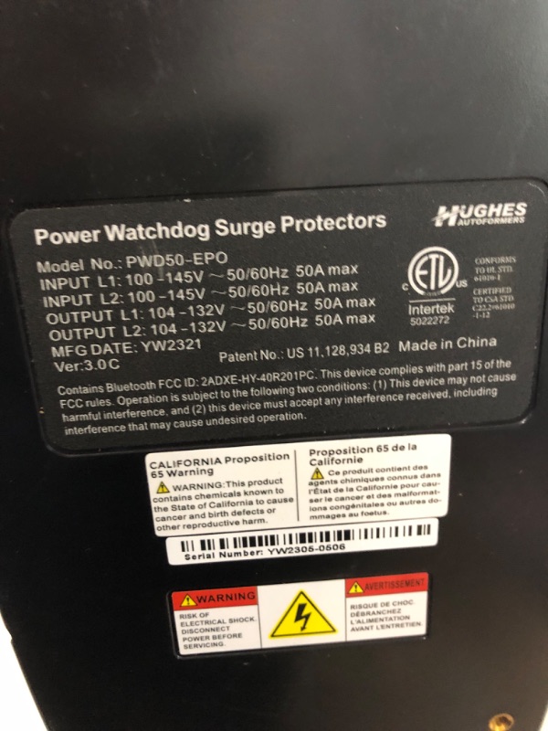 Photo 2 of Hughes Autoformers PWD50EPO Power Watchdog Smart Surge Protector + EPO - 50 Amp & RSP-50-PWD-EPO, Replacement Surge Protection for 50 Amp Power Watchdog EPO Surge Protector + Surge Protection