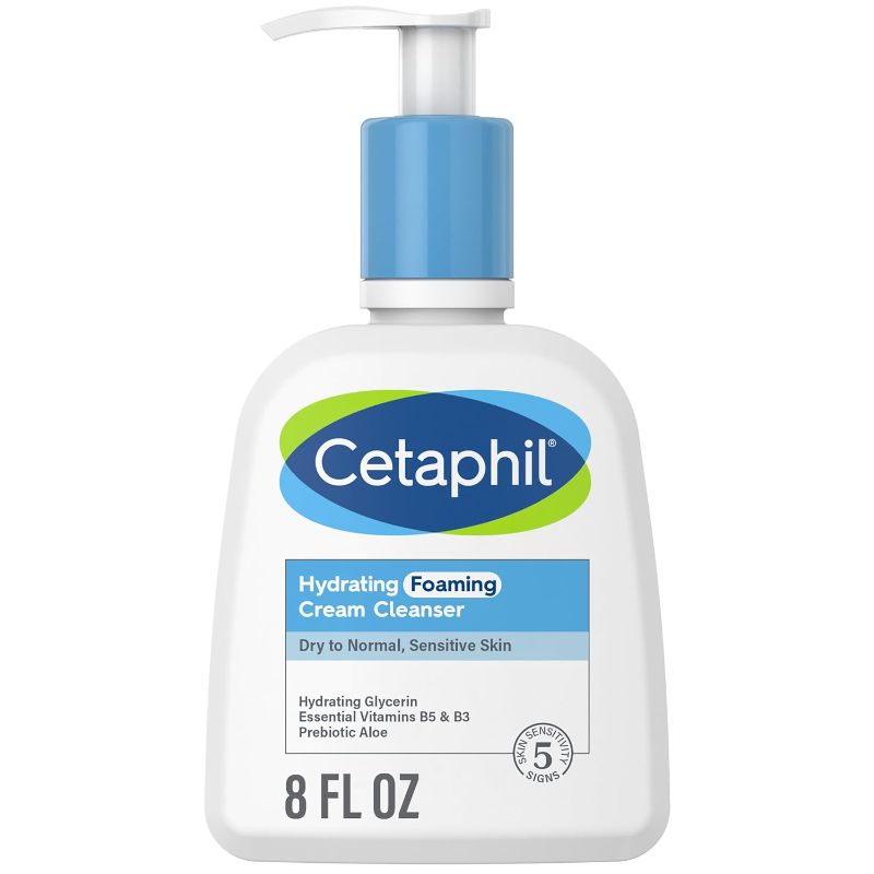 Photo 1 of **STOCK PHOTO** Cetaphil Oil Free Gentle Foaming Cleanser For Dry to Normal, Sensitive Skin, 8oz , Made with Glycerin and Vitamins B5 and E, Dermatologist Tested, Hypoallergenic, Soap Free, Fragrance Free OLD, 8 oz 