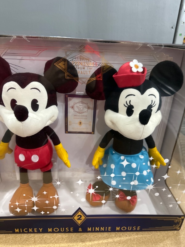 Photo 2 of Disney Treasures From the Vault, Limited Edition Mickey Mouse and Minnie Mouse Plush, Amazon Exclusive 1930s Mickey & Minnie (February)