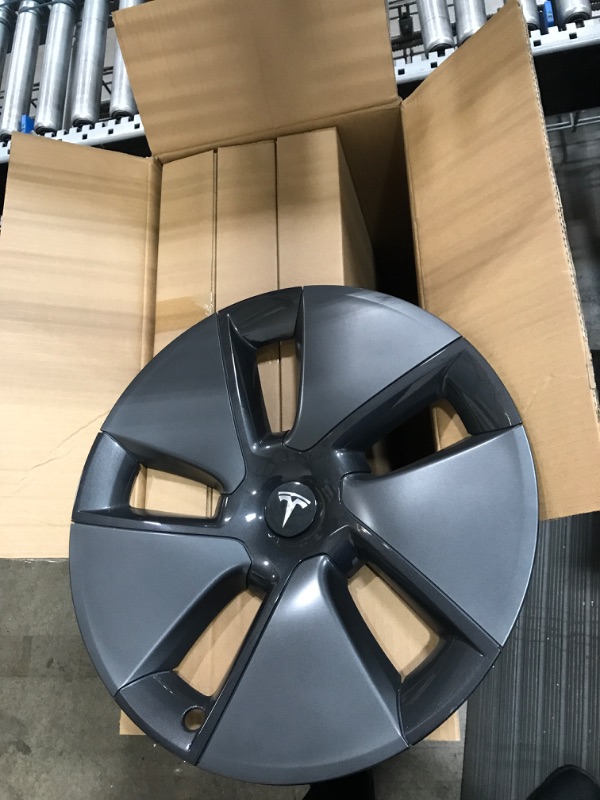 Photo 2 of BASENOR 2023-2020 Tesla Model Y Hubcaps 19 Inch Wheel Cover (Model 3 18'' Turbine)