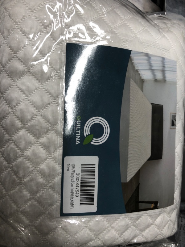 Photo 2 of 100% Waterproof Cooling Mattress Protector, Queen Size Mattress Pad Cover Breathable Noiseless, Fitted Style with Deep Pockets (8-21"), Machine Washable (White, 60x80”) Cooling_white Queen_60x80"