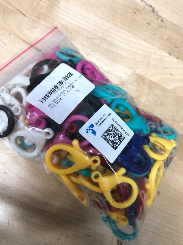 Photo 1 of 120Pcs Multicolor Hard Plastic Lobster Claw Clasps, Cute Lanyard Snap Hooks for DIY, Crafts, Handmade, Key Chain, Toy Accessories