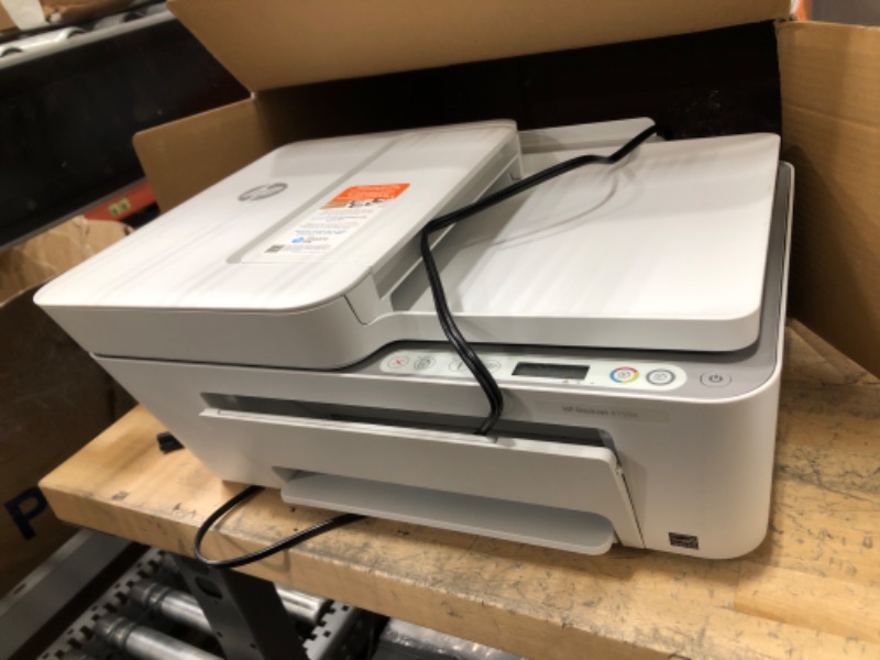 Photo 1 of HP DeskJet 4155e Wireless Color Inkjet Printer, Print, scan, copy, Easy setup, Mobile printing, Best-for home, Instant Ink with HP+,white
