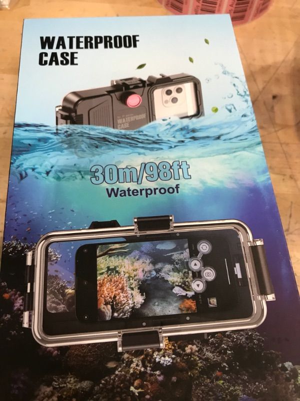 Photo 2 of MOZOTER Professional Underwater Diving Phone Scuba Case, [90m/98ft] WaterproofCase for Diving and Snorkeling, Universal Photo & Video Housings for iPhone Series