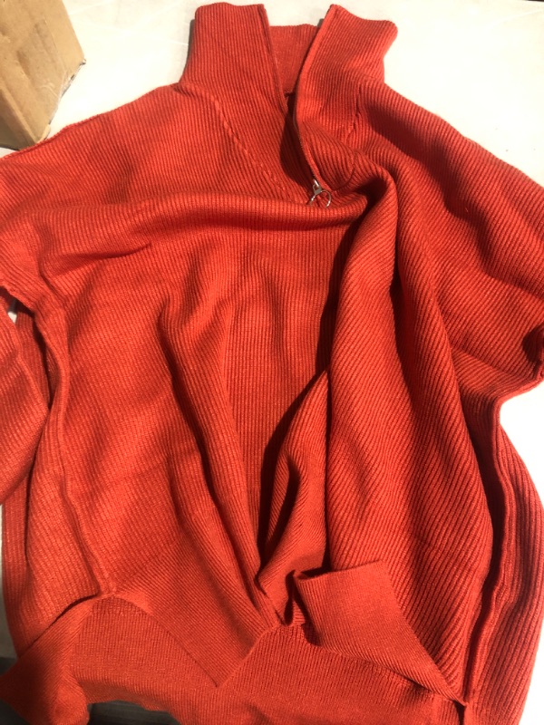 Photo 2 of * used * no tag with sizing * see all images *
Prinbara Women's Long Sleeve 1/4 Zipper Drop Shoulder Oversized Slouchy Ribbed Knit Sweatshirt 