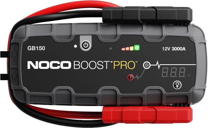 Photo 1 of NOCO Boost Pro GB150 3000A UltraSafe Car Battery Jump Starter, 12V Battery Pack, Battery Booster, Jump Box, Portable Charger and Jumper Cables for 9.0L Gasoline and 7.0L Diesel Engines
