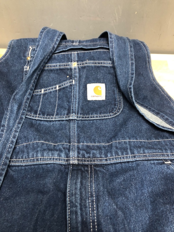 Photo 3 of Carhartt mens Loose Fit Denim Bib Overall 36 x 30
