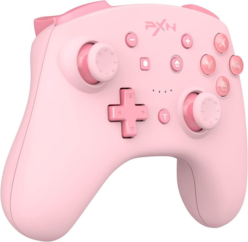 Photo 1 of PXN 9607X Wireless Switch Pro Controller for Switch Controller/Switch Lite/Switch OLED, Switch Pro Controller with Wake-up, Turbo, NFC, Motion, Vibration (Pink)
