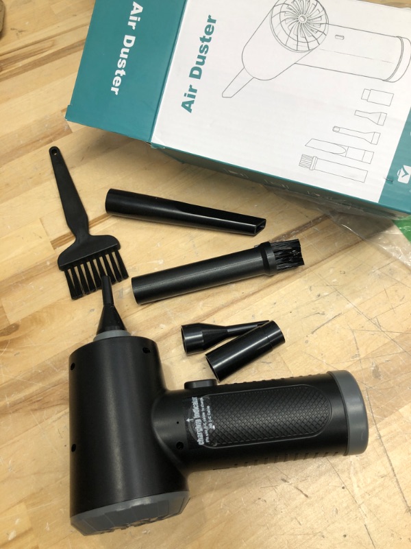 Photo 1 of Compressed Air Duster Keyboard Cleaner - Electric Air Duster Cleaner for Keyboard and Computer, Rechargeable Cordless Keyboard Cleaner for Office, Replaces Compressed Air Cans for Deep Cleaning