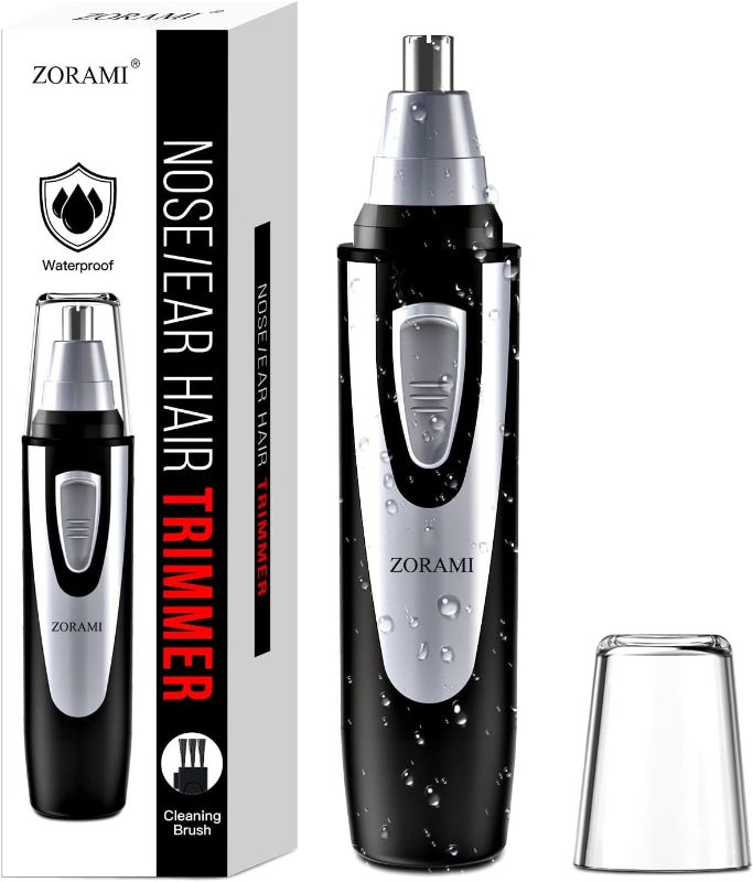 Photo 1 of Ear and Nose Hair Trimmer Clipper - 2022 Professional Painless Eyebrow & Facial Hair Trimmer for Men Women, Battery-Operated Trimmer with IPX7 Waterproof, Dual Edge Blades for Easy Cleansing Black
