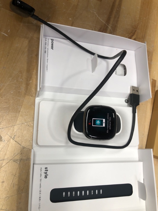 Photo 3 of Fitbit Sense Advanced Smartwatch with Tools for Heart Health, Stress Management & Skin Temperature Trends, Carbon/Graphite, One Size (S & L Bands Included)