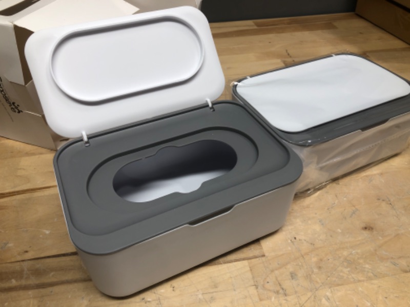 Photo 1 of 2 Pack Wipes Dispenser, Wipe Holder for Baby & Adult, Seposeve Refillable Wipe Container, Keeps Wipes Fresh, One-Handed Operation. Non-Slip, Easy Open/Close Wipes Pouch Case
