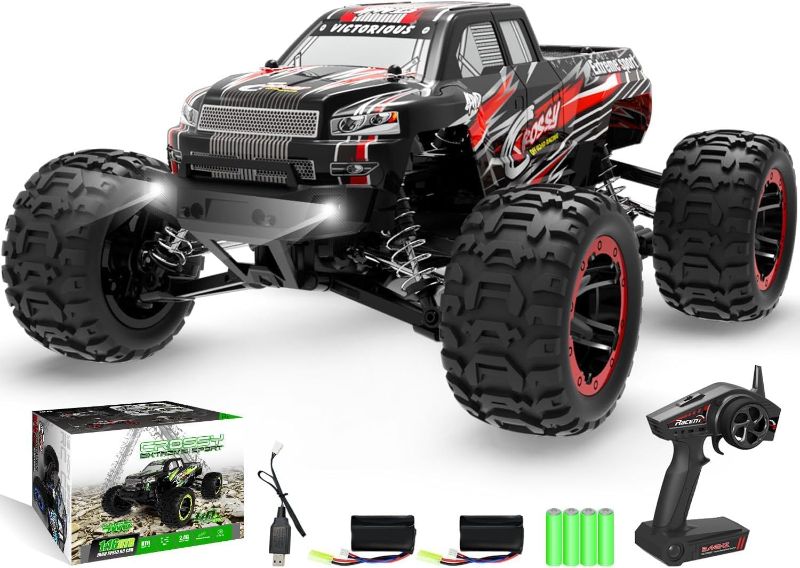 Photo 1 of **SEE NOTES*  RACENT RC Car, 1:16 Scale All Terrain RC Truck Crossy, 30MPH 4WD Off Road Fast Remote Control Car, 2.4Ghz High Speed Electric Vehicle with 2 Rechargeable Batteries, 40+ Min Play, Gift for Boys Adults
