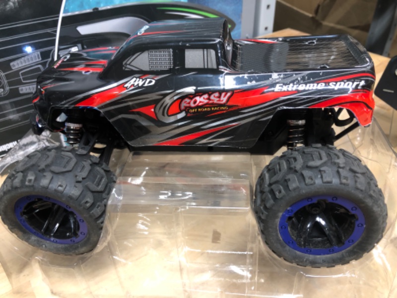 Photo 2 of **SEE NOTES*  RACENT RC Car, 1:16 Scale All Terrain RC Truck Crossy, 30MPH 4WD Off Road Fast Remote Control Car, 2.4Ghz High Speed Electric Vehicle with 2 Rechargeable Batteries, 40+ Min Play, Gift for Boys Adults
