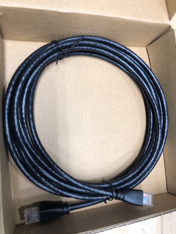 Photo 2 of Amazon Basics RJ45 Cat-6 Ethernet Patch Internet Cable - 14 Foot (4.3 Meters) 14 Foot 1-Pack Cable