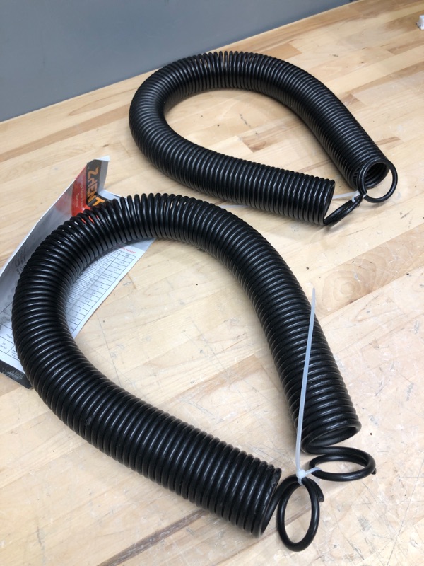 Photo 2 of * MISSING ENDS* ZhenT Garage Door Torsion Springs 2'' (Pair) with Non-Slip Winding Bars, Coated Torsion Springs with a Minimum of 18,000 Cycles (0.250X2''X28'')
