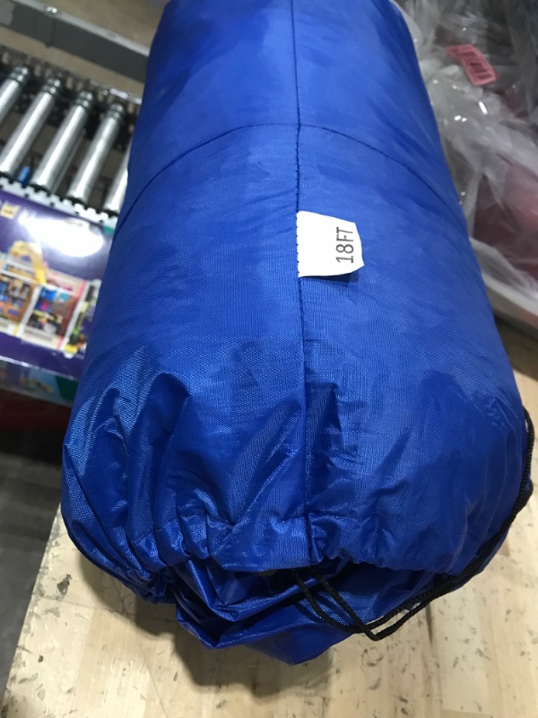 Photo 2 of Jon Boat Cover 18ft Waterproof Trailerable Jon Boat Upgraded Version with Additional Fixing Accessories no Water Accumulation and Windproof (Blue, 18ft Long,Beam Width up to 75in) 18ft Long,Beam Width up to 75in Blue