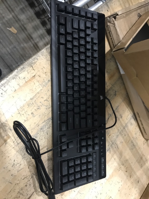 Photo 2 of Corsair K55 PRO LITE RGB Wired Membrane Gaming Keyboard (5-Zone Dynamic RGB Backlighting, Six Macro Keys with Stream Deck Integration, IP42 Dust and Spill Resistant, Dedicated Media Keys) Black K55 PRO LITE RGB Frustration Free Packaging