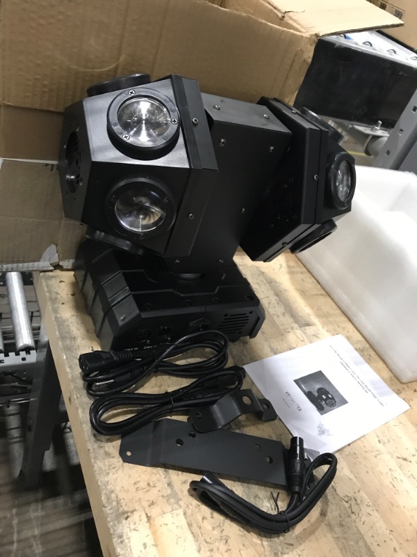 View 2 of Moving Head DJ Light Rotating Beam Lights Stage Light DJ Lighting Led Pinspot Lights Uplighting Lights for Events Sound Activated Dmx512 Light for DJ KTV Disco Party Wedding Festival Black