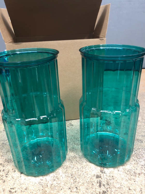 Photo 1 of 2 Piece Plastic Vase Pack of 2