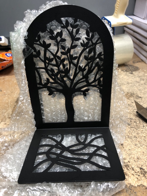 Photo 1 of  Napkin Holder, Tree & Bird Design Metal Napkin Holders for Paper Napkins, Freestanding Napkin Holder for Kitchen and Table, Modern Napkins Holder for Home & Picnic Party, Black