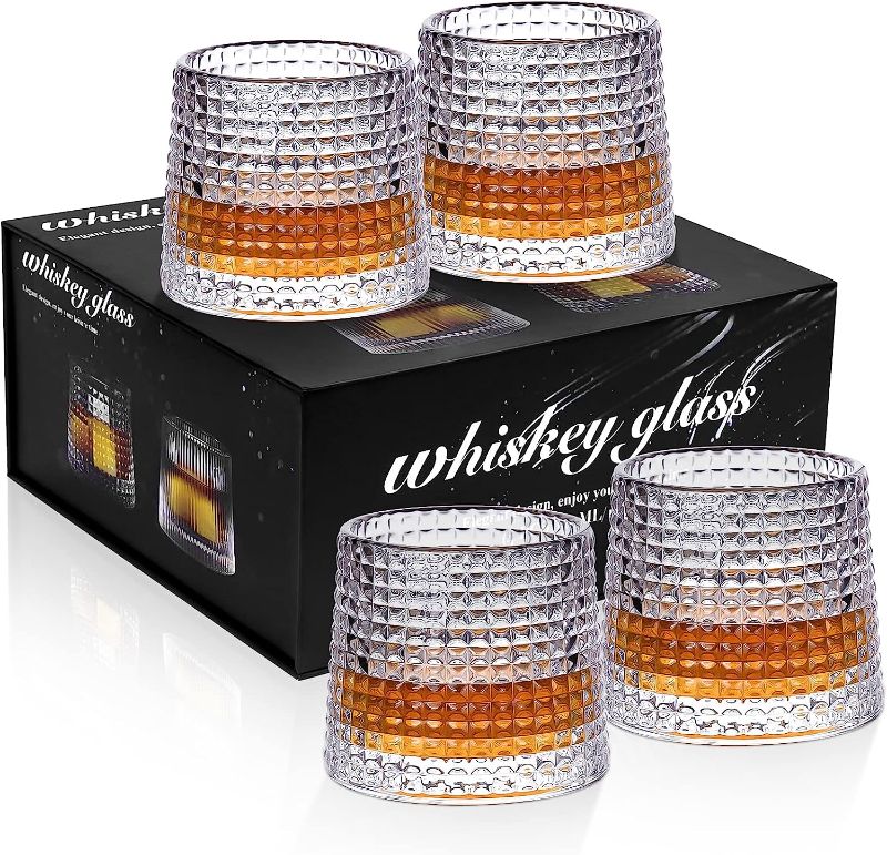 Photo 1 of 
AFN Whiskey Glasses Set of 4, Rocks Glasses, 8 oz, Old Fashioned Clear Glassware with Luxury Gift Box for Scotch, Bourbon, Liquor, Brandy, Rum and Cocktail