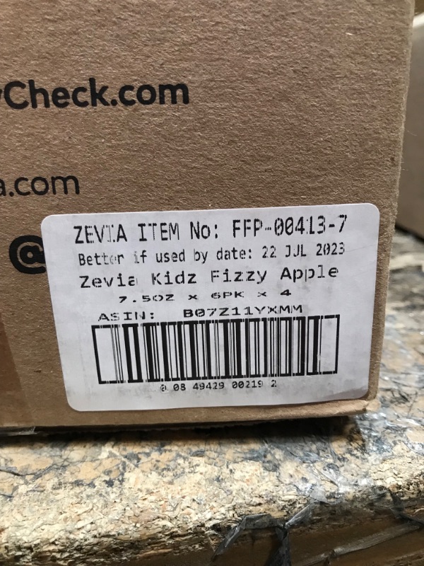 Photo 3 of **EXPIRES JULY22/2023**  Zevia Kidz, Fizzy Apple, 7.5 Ounce Cans (Pack of 24) Fizzy Apple 7.5 Fl Oz (Pack of 24)