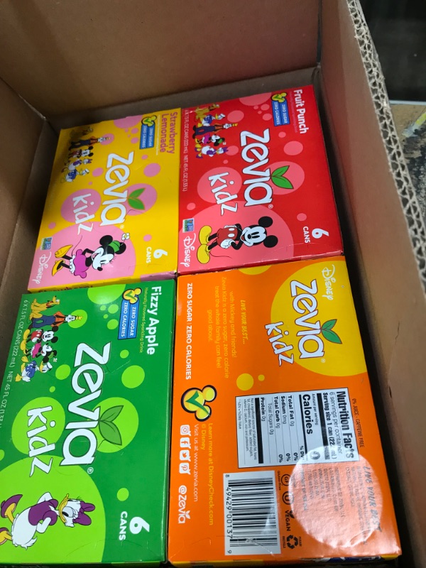 Photo 3 of ** EXPIRES JULY 22/2023** Zevia Kidz Variety Pack, 7.5 Oz Cans (Pack Of 24)
