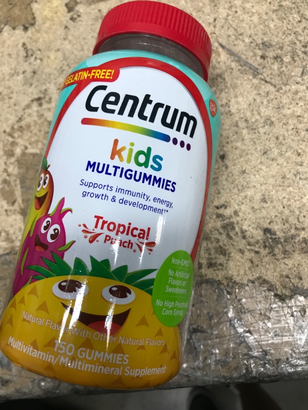 Photo 2 of Centrum Kids Multivitamin Gummies, Tropical Punch Flavor Made with Natural Flavors, 150 Count, 150 Day Supply (Pack of 1)