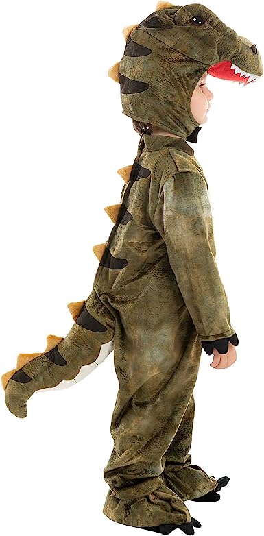 Photo 1 of Child Unisex T-rex Realistic Dinosaur Costume for Halloween Child Dinosaur Dress Up Party, Role Play and Cosplay, SIZE M
