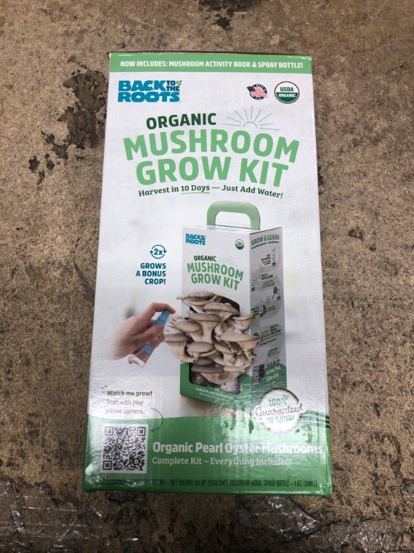 Photo 2 of Back to the Roots Organic Oyster Mushroom Grow Kit, Harvest Gourmet Mushrooms In 10 Days Mushroom Kit Grow Kit