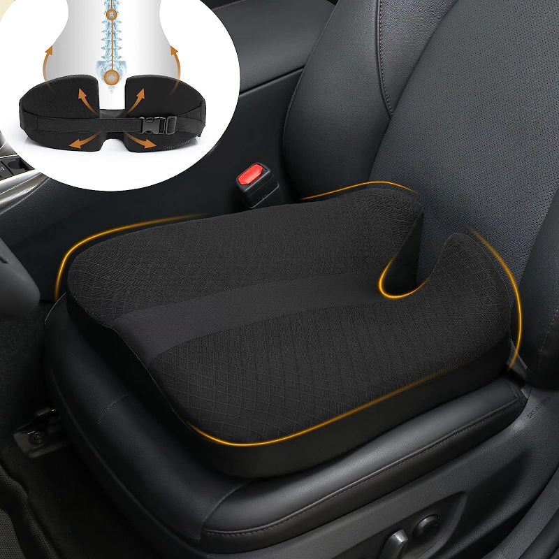 Photo 1 of 2023 Upgraded Car Seat Cushion Pad Foam Heightening Wedge, Coccyx Cushion for Tailbone Pain Lower Back Pain Relief Seat Cushion for Short People Driving, Truck Seat Cushion for Office Chair