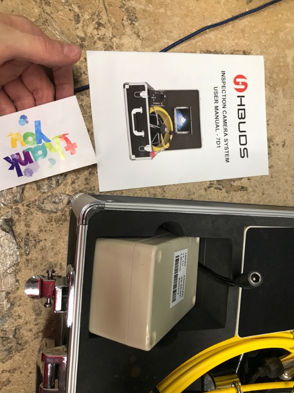 Photo 1 of Pipe Pipeline Inspection Camera, Drain Sewer Industrial Endoscope HBUDS Waterproof IP68 Snake Video System with 7 Inch LCD Monitor 1000TVL Camera (7D1-165ft Cable) 7D1-165ft Cable with DVR