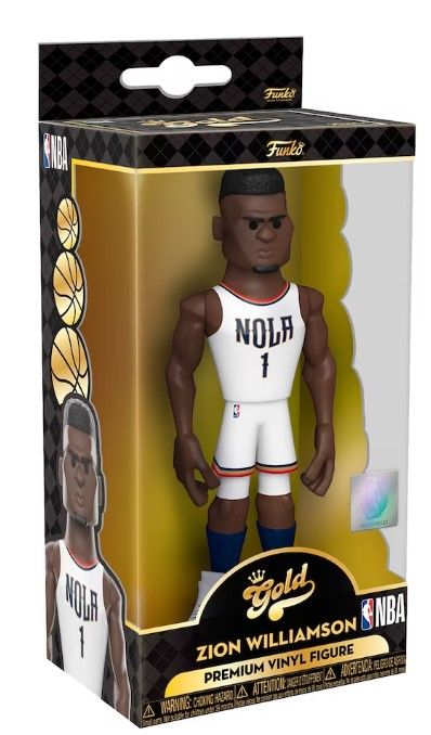 Photo 1 of 2 pack of Funko Zion Williamson New Orleans Pelicans GOLD Premium Vinyl Figure Mystery Box
