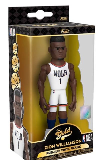 Photo 1 of 2 pack of Funko Zion Williamson New Orleans Pelicans GOLD Premium Vinyl Figure Mystery Box
