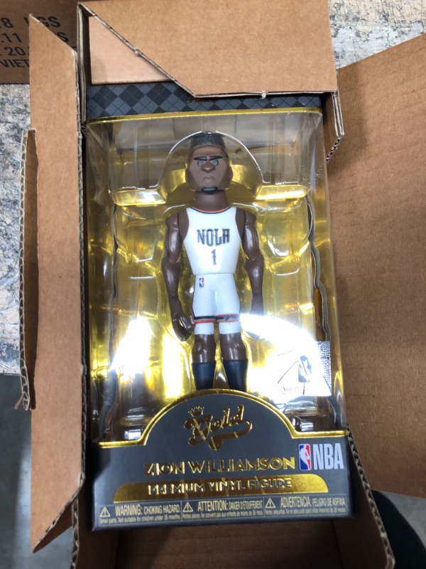 Photo 2 of 2 pack of Funko Zion Williamson New Orleans Pelicans GOLD Premium Vinyl Figure Mystery Box
