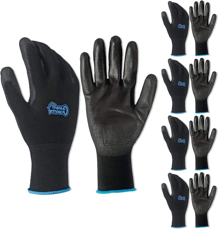 Photo 1 of bundle of 3 GORILLA GRIP Never Slip, Maximum Grip All-Purpose Gloves Large