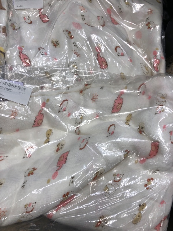 Photo 1 of 2 MYZIDEA Receiving Baby Blanket Boy Baby Swaddle Blanket?White Muslin Swaddle Blankets Boys & Girls Baby Stuff Large 46 x 40 inches Muslin Baby Blanket wrap for Baby Boys and Girls Pink