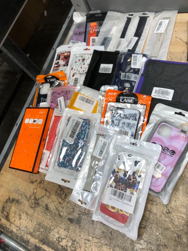 Photo 1 of 22 assorted phone cases, and watch accessories. For different phone makes and models