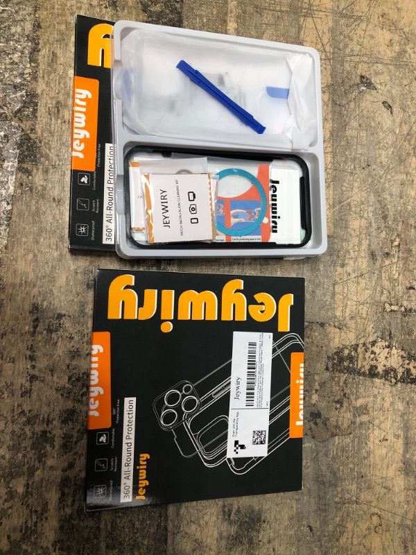 Photo 1 of 2 PACK Jeywiry [7 in 1] for iPhone 14 Pro Case, with 2 Pcs Screen Protector ? 2 Pcs Camera Lens Protector, Slim Thin Shockproof Phone Case 6.1" [Military Grade Drop Protection] [Not Yellowing] -Crystal Clear iPhone 14 Pro Crystal Clear