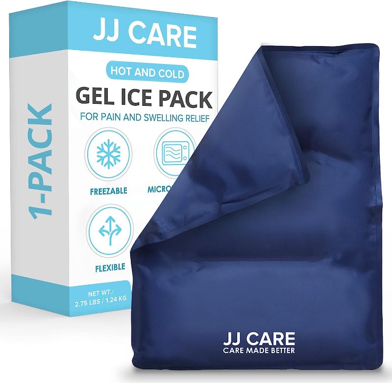 Photo 1 of 2 PACK JJ CARE Large Ice Pack for Back - 11.75 x 15.5" Gel Ice Packs for Injuries Reusable - Large Ice Packs for Physical Therapy - Hot & Cold Compress Ice Pads for Back Pain, Injuries, Leg, Lumbar, Body