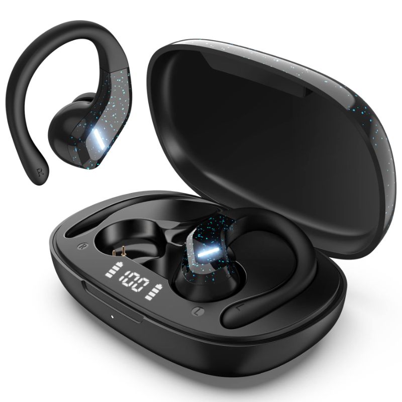 Photo 1 of 2 PACK YIERSO Wireless Earbuds, IPX7 Waterproof Bluetooth Headphone & Superior Bass, in-Ear Headphones with Microphone 42H LED Display Charging Case, Noise Reduction Bluetooth 5. 2 for Workout Running Gym
