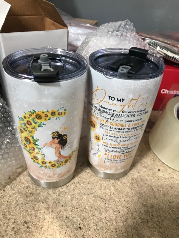 Photo 1 of 2 PACK: Daughter Gift To Mother, Set Of Coffee Cups, Sunflower