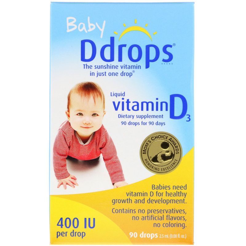 Photo 1 of **EXP DATE 09/2024**Ddrops Baby Vitamin D 400 IU Liquid Drops - 0.08 Fl Oz
