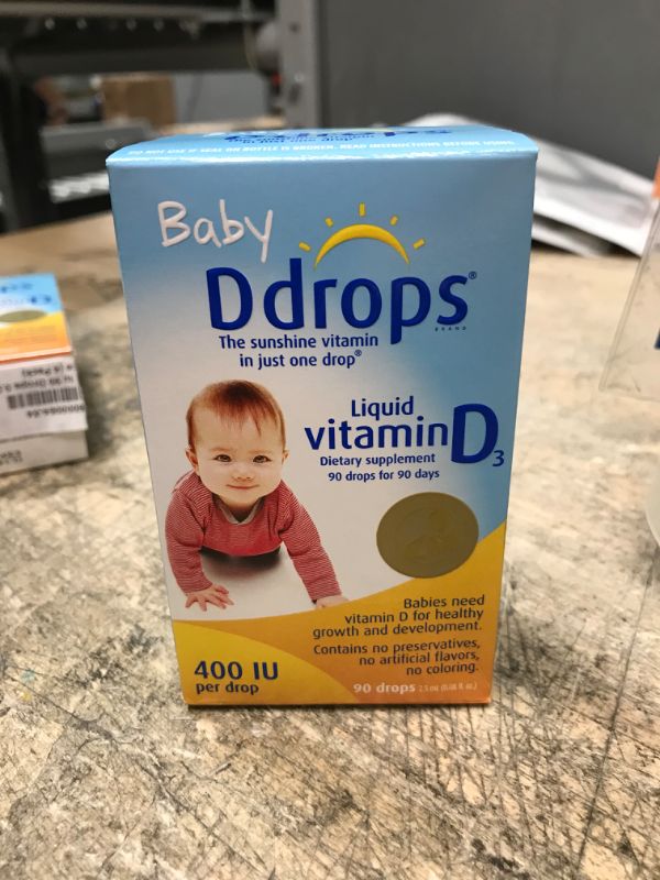 Photo 3 of **EXP DATE 09/2024**Ddrops Baby Vitamin D 400 IU Liquid Drops - 0.08 Fl Oz
