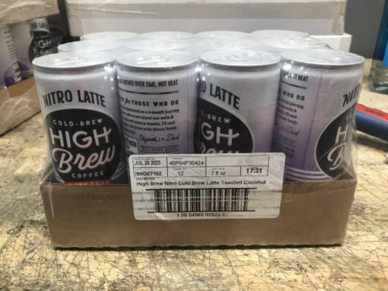 Photo 2 of **EXP DATE July 20, 2023**Coffee Tstd Coconut Latte Case of 12 X 8 Oz by High Brew
