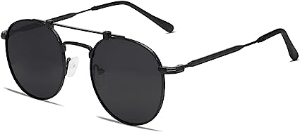 Photo 1 of 2pcks of VANLINKER Small Round Polarized Sunglasses UV400 Double Bridge Retro Sunnies VL9570
